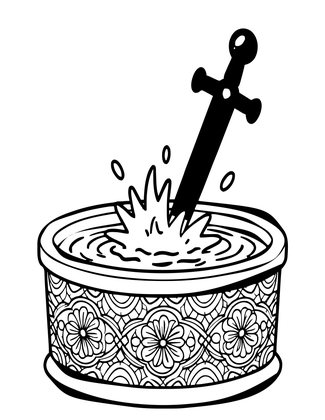Quenching Tank - Free printable coloring page