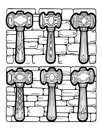 Hammer Collection - Free printable coloring page