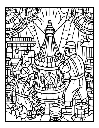 Dwarf Forgemaster - Free printable coloring page