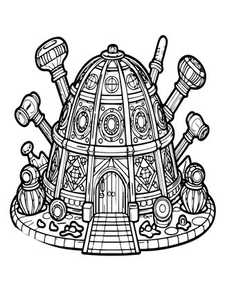Repair Workshop - Free printable coloring page