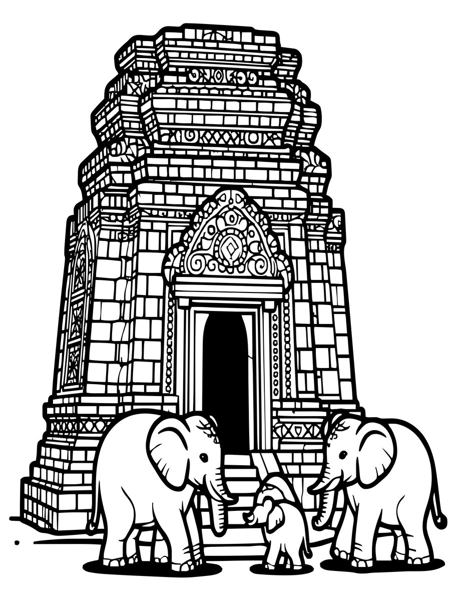Ivory Tower - free printable coloring page