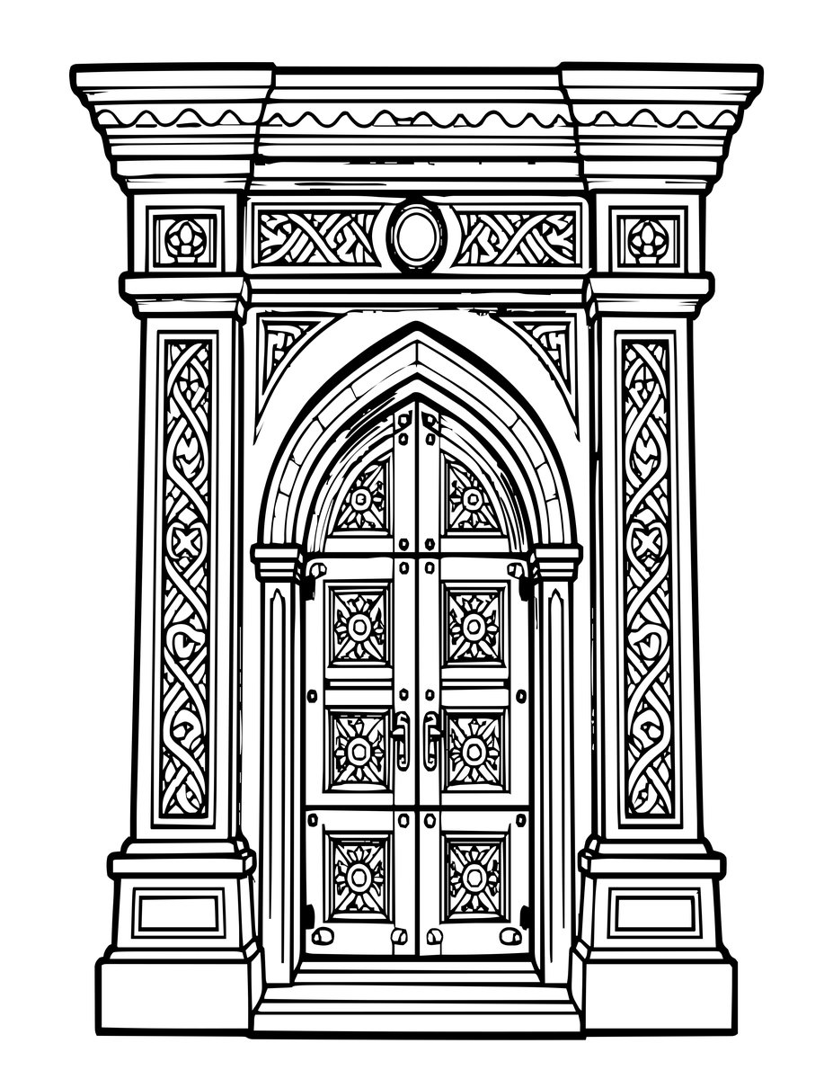 Forest Gate - free printable coloring page