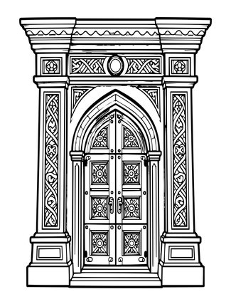 Forest Gate - Free printable coloring page