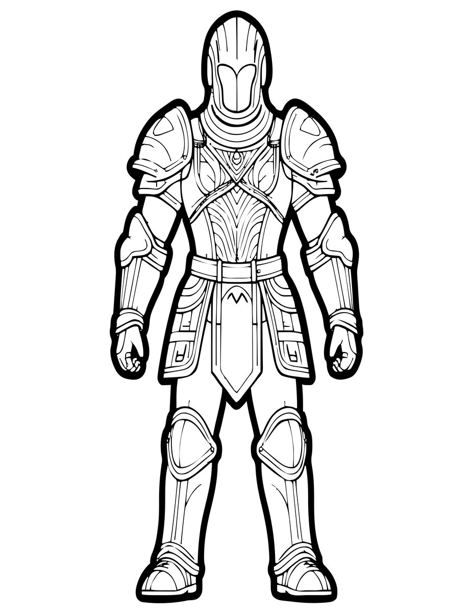 Ghost Armor - free printable coloring page