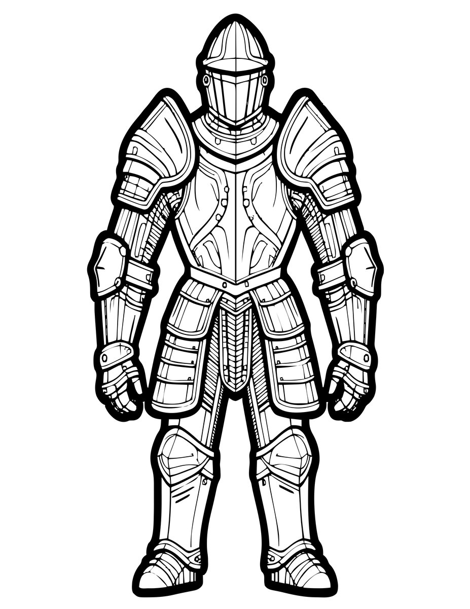 Armor of Ice - free printable coloring page