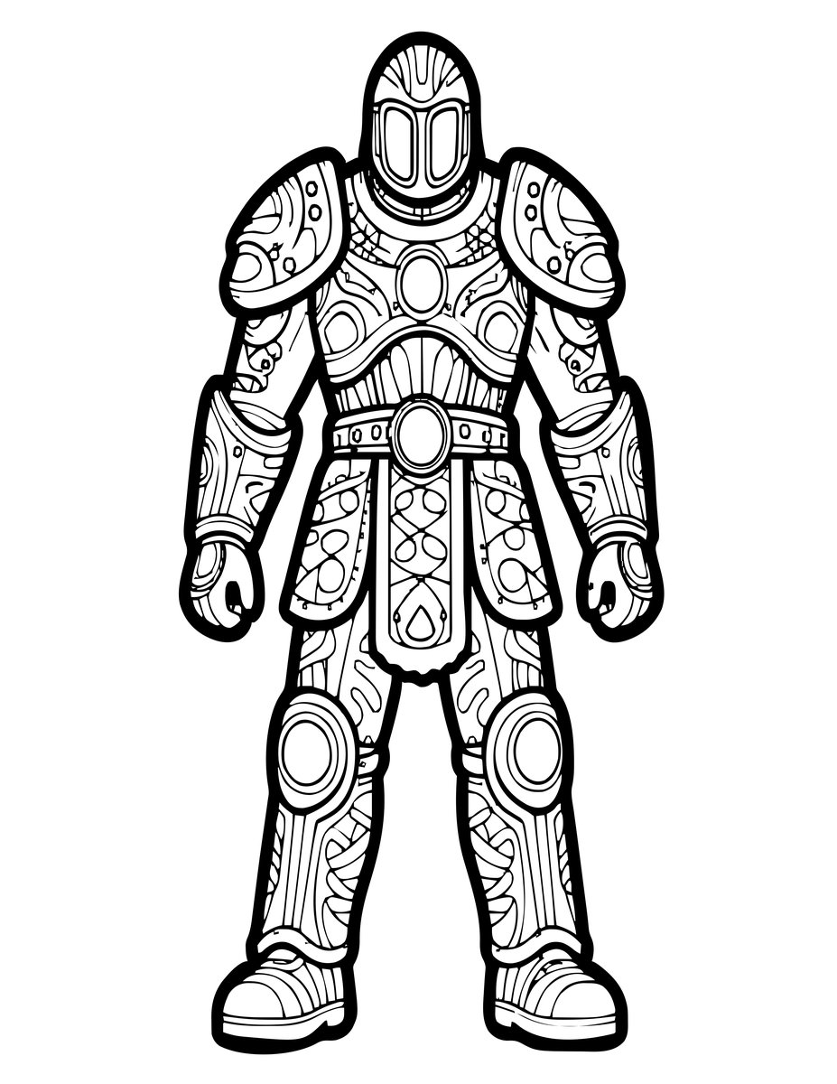 Shadow Armor - free printable coloring page