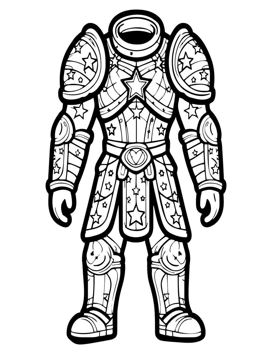 Celestial Armor - free printable coloring page