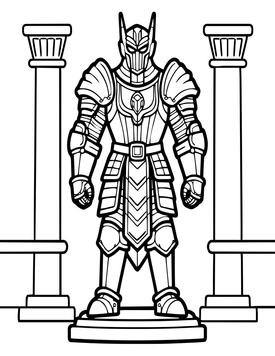 Armor Trophy - free printable coloring page