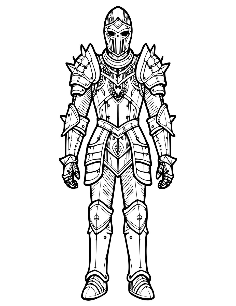 Armor of Thorns - free printable coloring page
