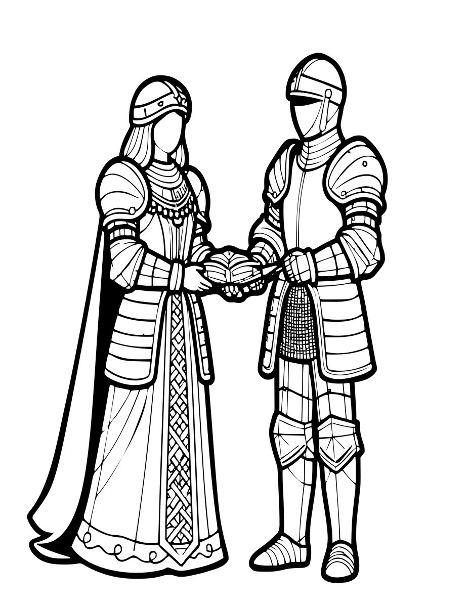 Armor Ceremony - free printable coloring page