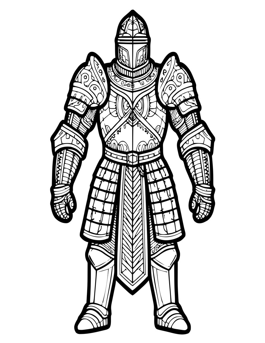 Armor Awakening - free printable coloring page