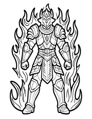 Fire Armor - Free printable coloring page