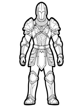 Ghost Armor - Free printable coloring page