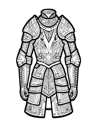 Broken Armor - Free printable coloring page