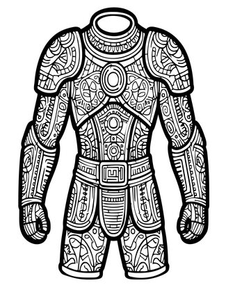 Armor and Healing - Free printable coloring page