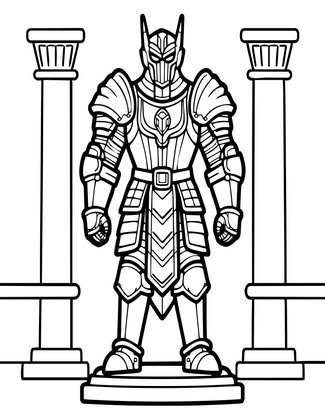 Armor Trophy - Free printable coloring page