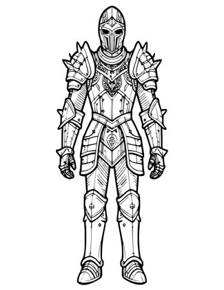 Armor of Thorns - Free printable coloring page