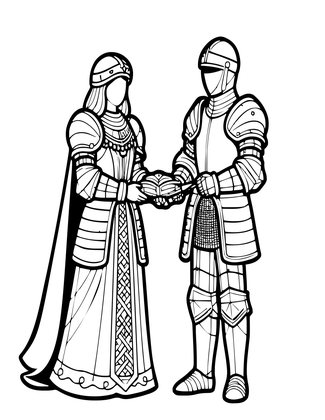Armor Ceremony - Free printable coloring page