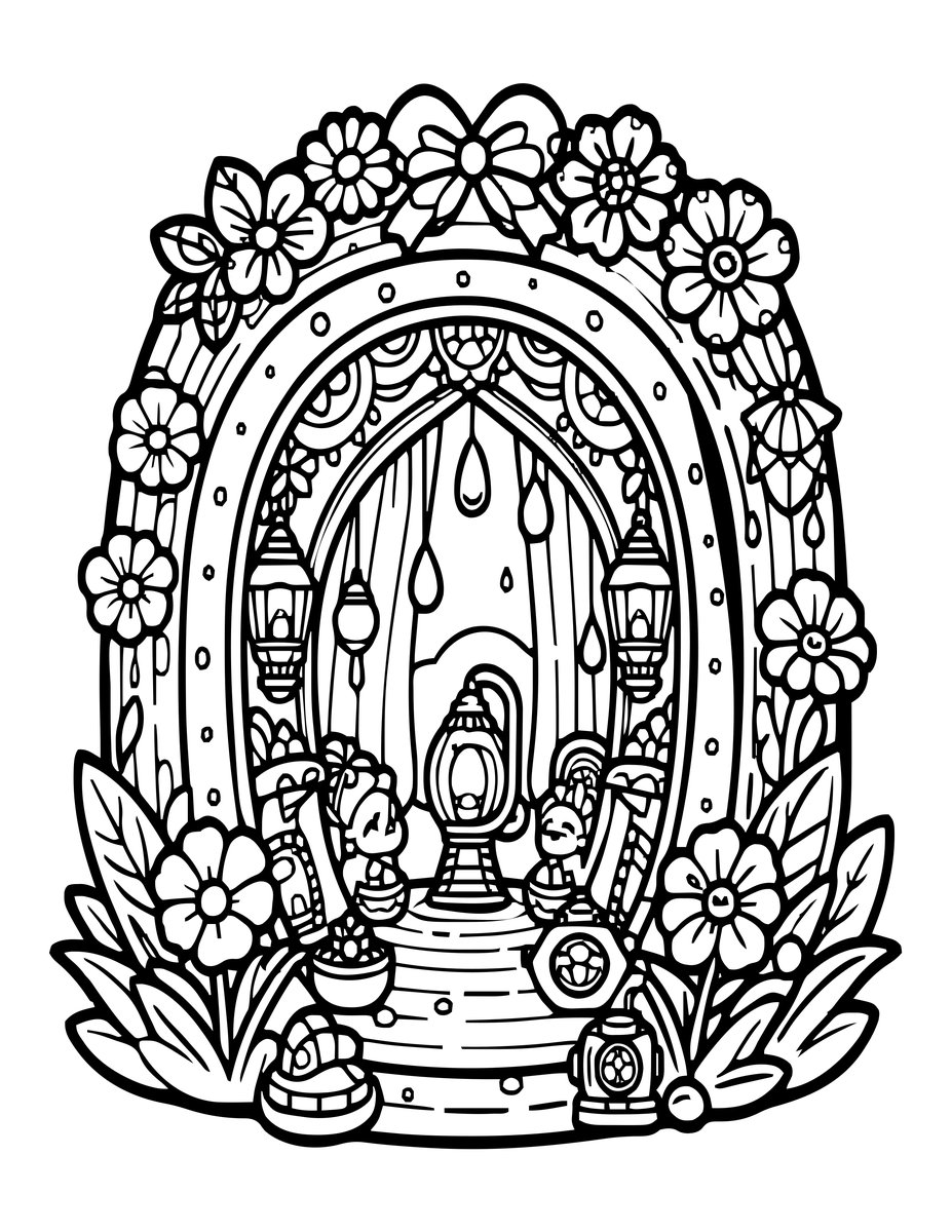 Pixie Hollow - free printable coloring page