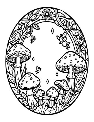 Fairy Circle - Free printable coloring page