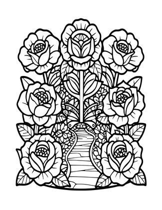 Enchanted Garden - Free printable coloring page