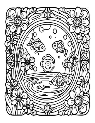 Magical Spring - Free printable coloring page