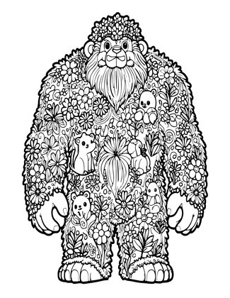 Moss Giant - Free printable coloring page
