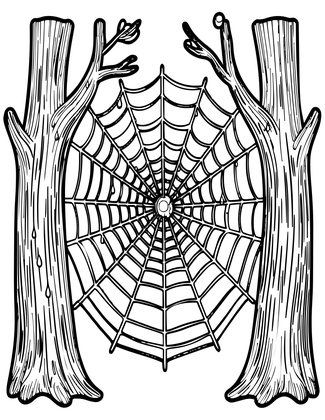 Spider's Web - Free printable coloring page