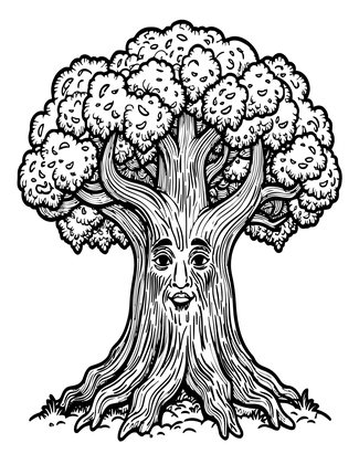 Ancient Treant - Free printable coloring page