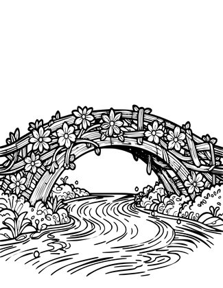 Fairy Bridge - Free printable coloring page