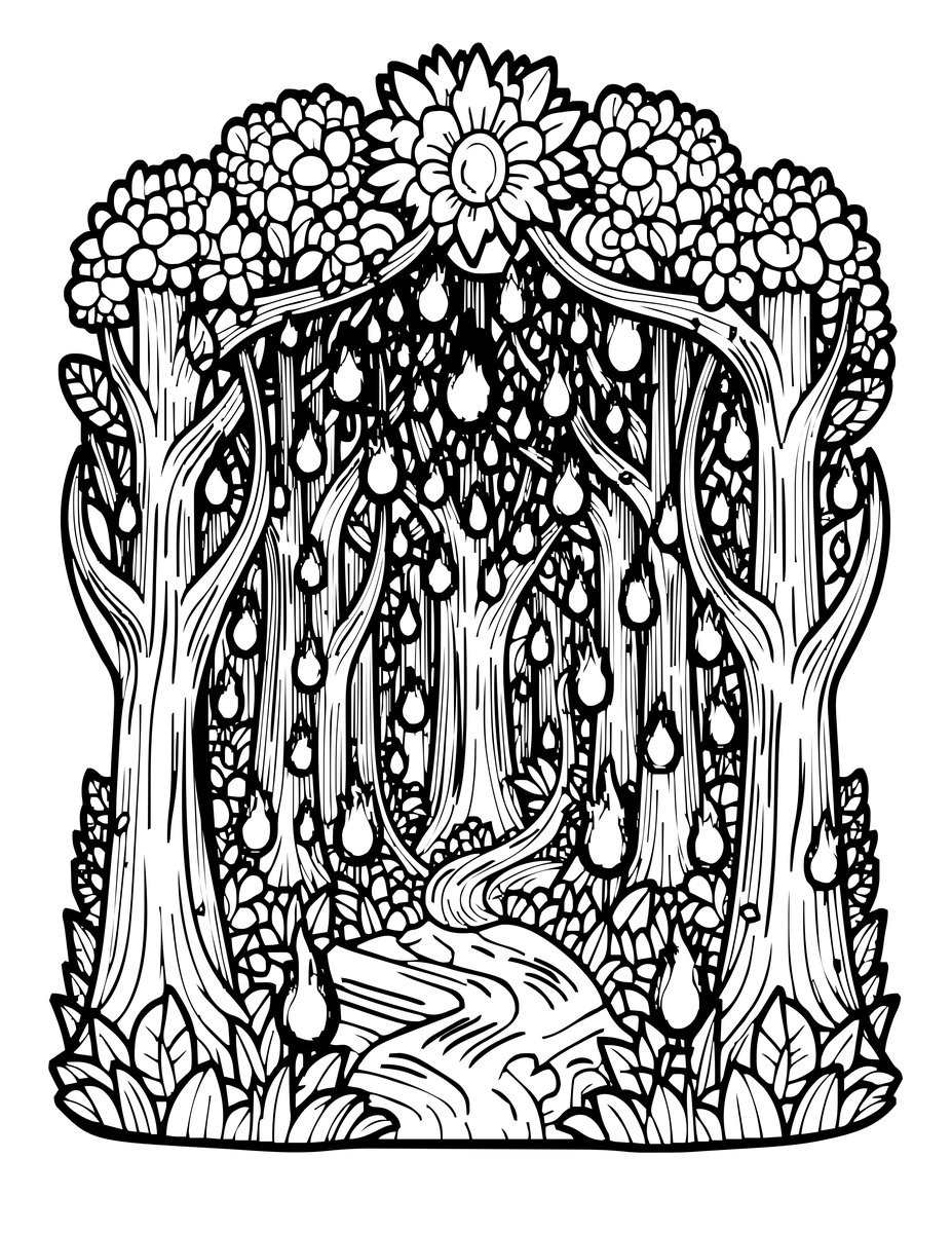 Firefly Swarm - free printable coloring page