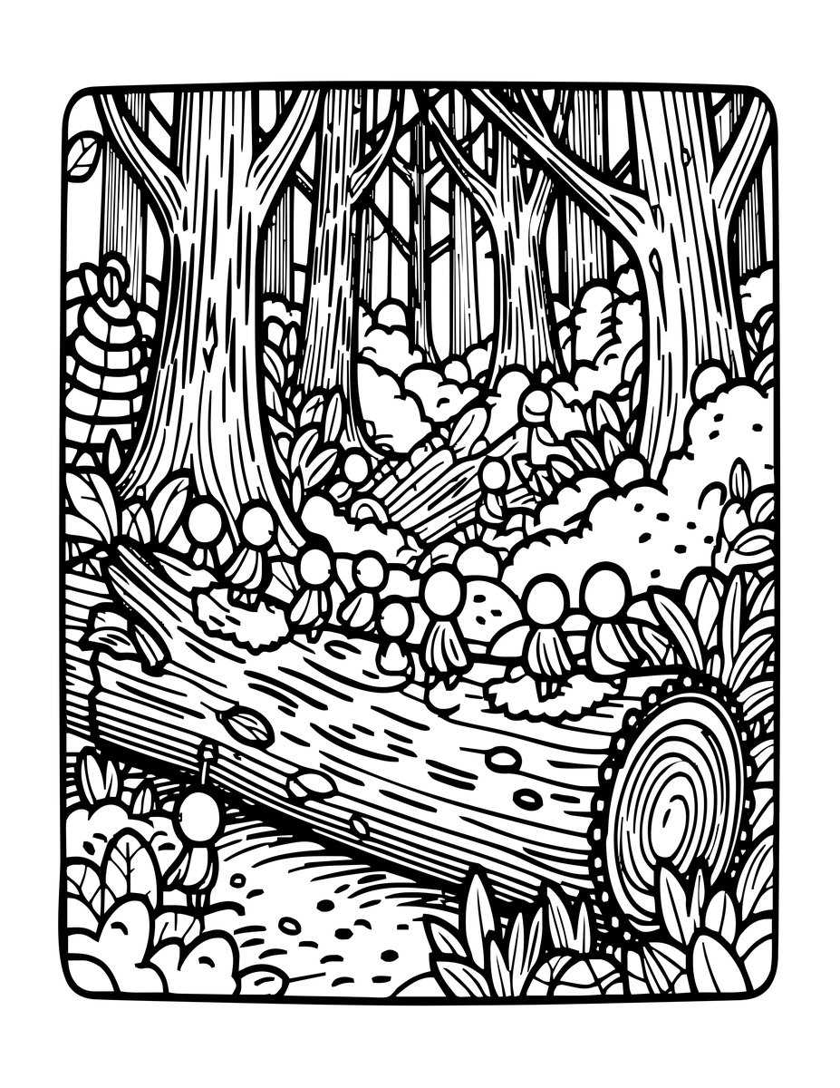 Sprite Gathering - free printable coloring page