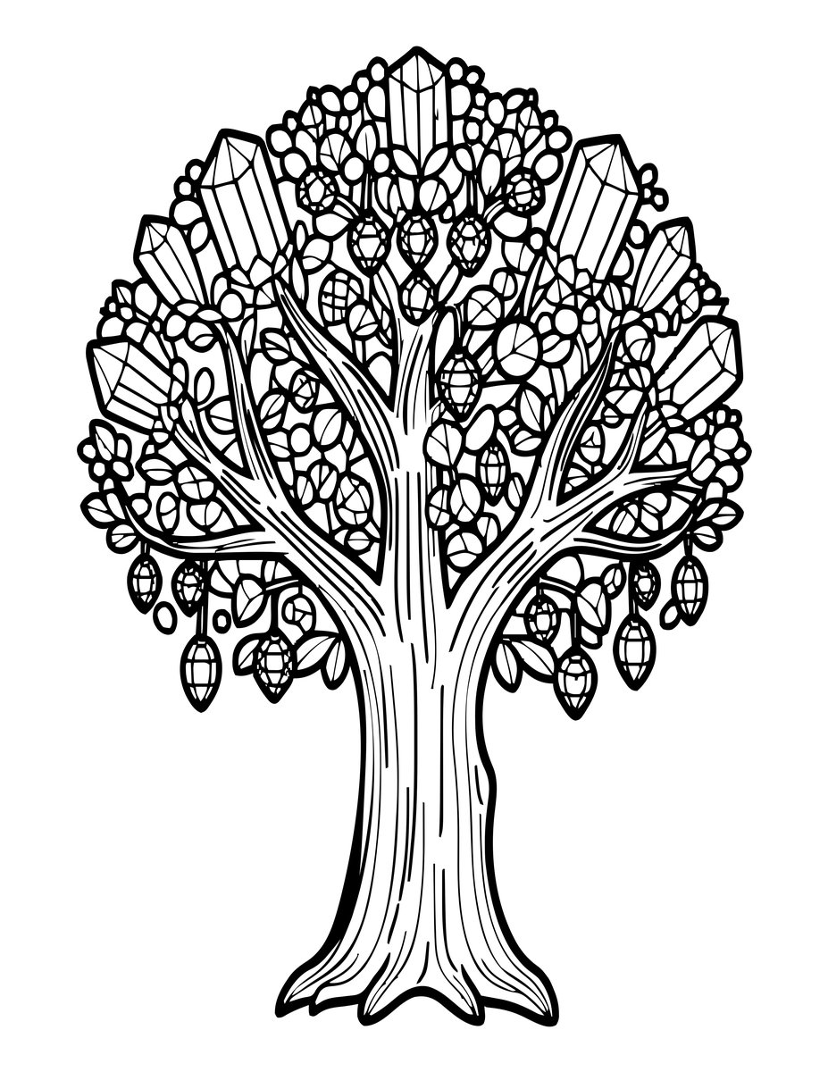 Crystal Grove - free printable coloring page
