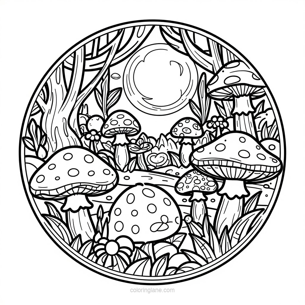 Ancient Tree Spirit - free printable coloring page