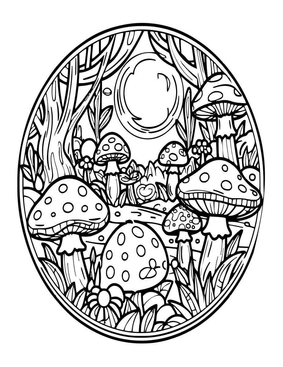 Fairy Ring - free printable coloring page