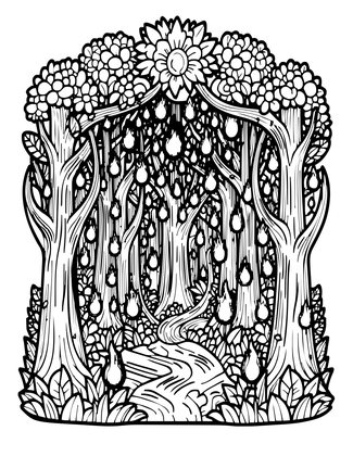 Firefly Swarm - Free printable coloring page