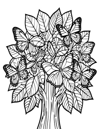 Enchanted Canopy - Free printable coloring page