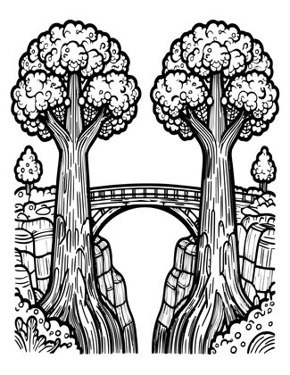Living Bridge - Free printable coloring page