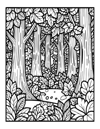 Autumn Enchantment - Free printable coloring page