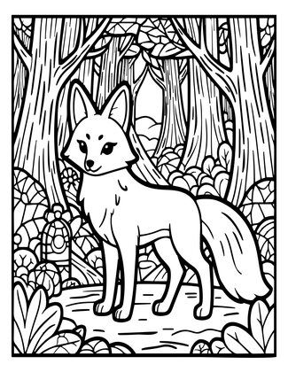 Fox Guide - Free printable coloring page