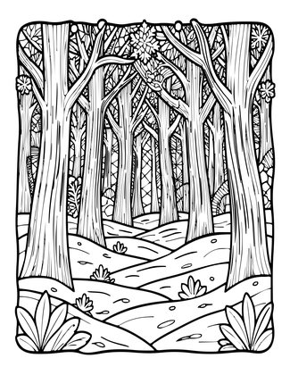 Winter Enchantment - Free printable coloring page