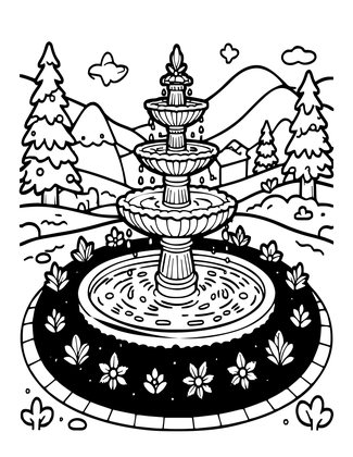 Eternal Spring - Free printable coloring page