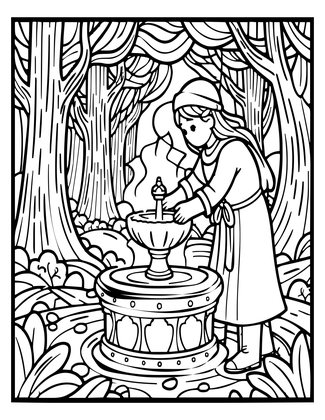 Healing Waters - Free printable coloring page