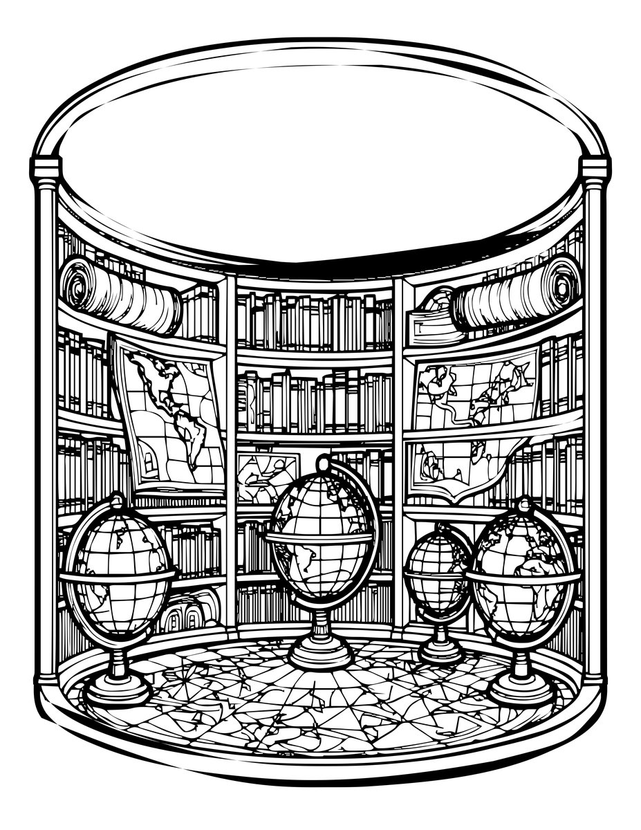 Map Room - free printable coloring page