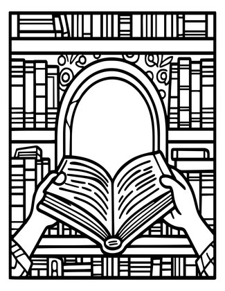 Library Portal - Free printable coloring page