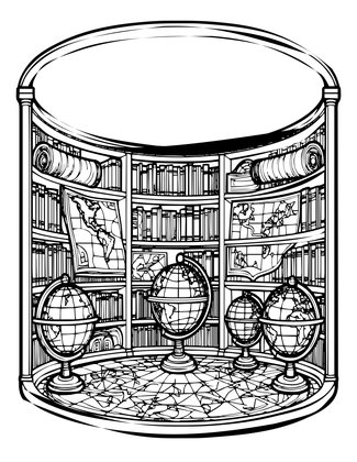 Map Room - Free printable coloring page