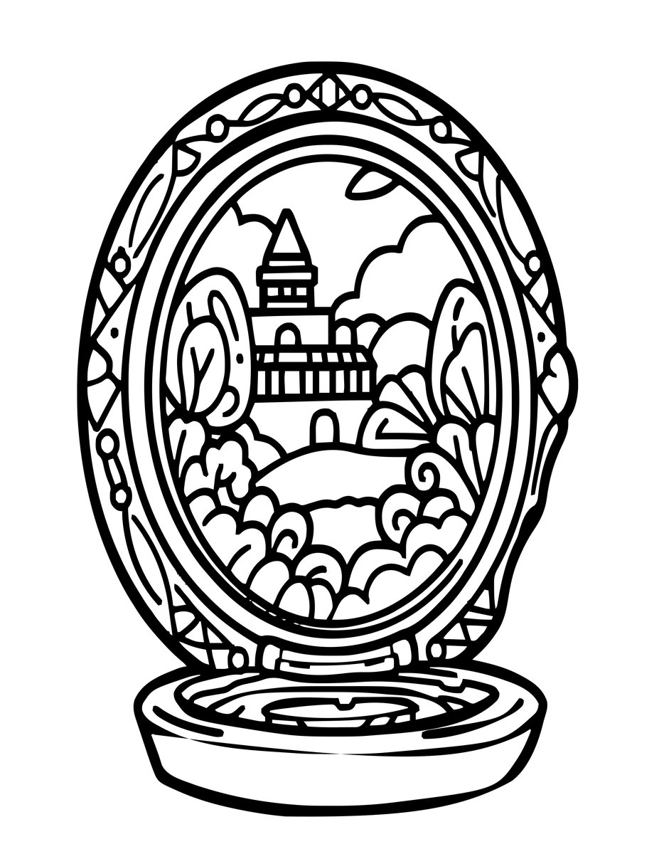 Compact Mirror - free printable coloring page