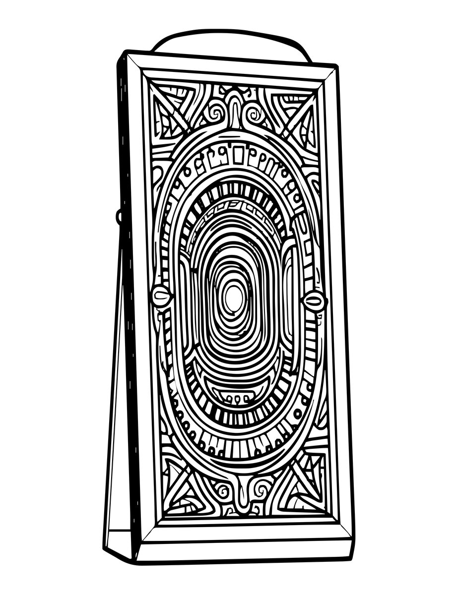 Mirror Portal - free printable coloring page