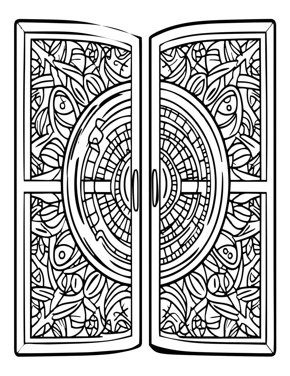 Reverse Mirror - free printable coloring page