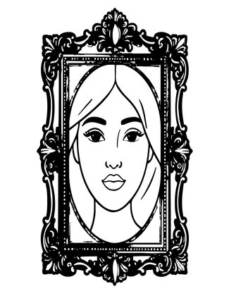 Magic Mirror - Free printable coloring page
